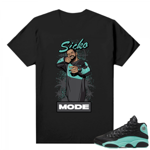 Island Green 13s shirt black - Sicko Mode