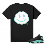 Island Green 13s shirt black - Smiley Cloud