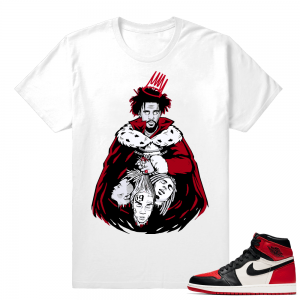 JCole KOD Album Shirt - Bred toe 1 - White tee