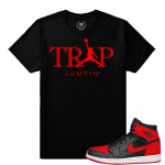 Match Banned 1s Jordan Retro | Trap Jumpin Red | Black T shirt