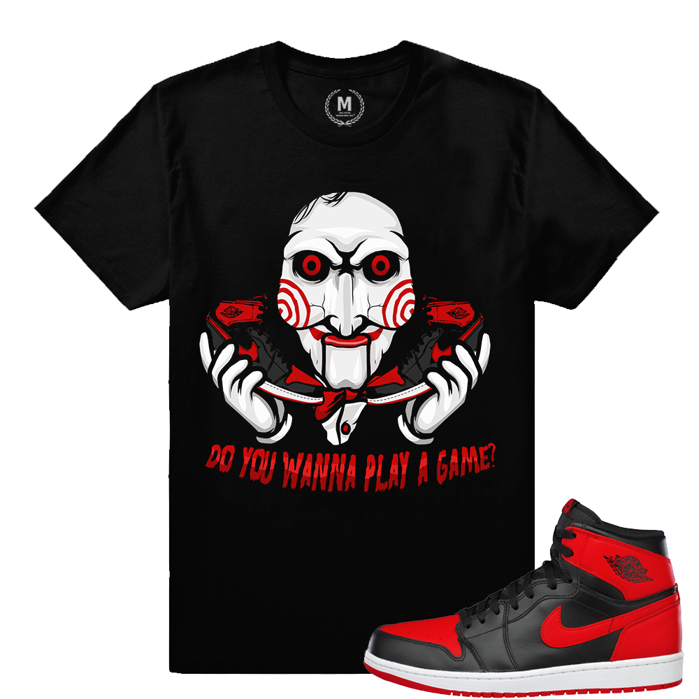 Match Banned 1s Jordan Retro | Jigsaw | Black T shirt