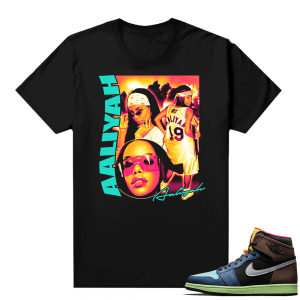 Jordan 1 Biohack sneaker tees shirts - Black - Aaliyah Vintage Rap