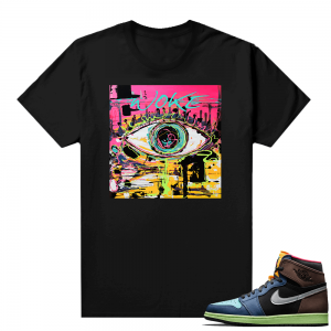 Jordan 1 Biohack sneaker tees shirts - Black - Abstract Eye