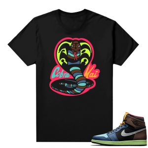 Jordan 1 Biohack sneaker tees shirts - Black - Cobra Kai