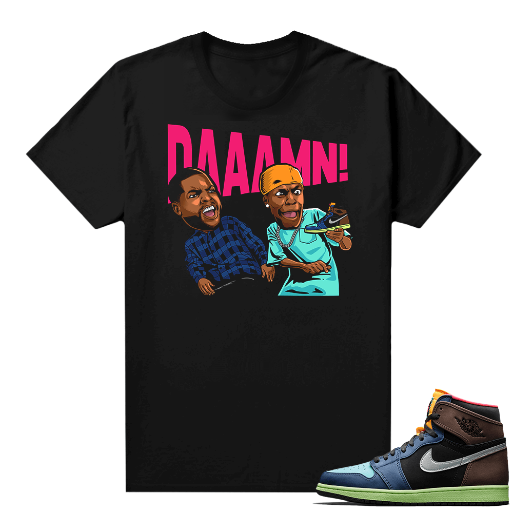 Jordan 1 Biohack sneaker tees shirts - Black - DAAAMN