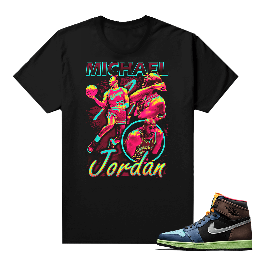 Jordan 1 Biohack sneaker tees shirts - Black - Jordan Vintage