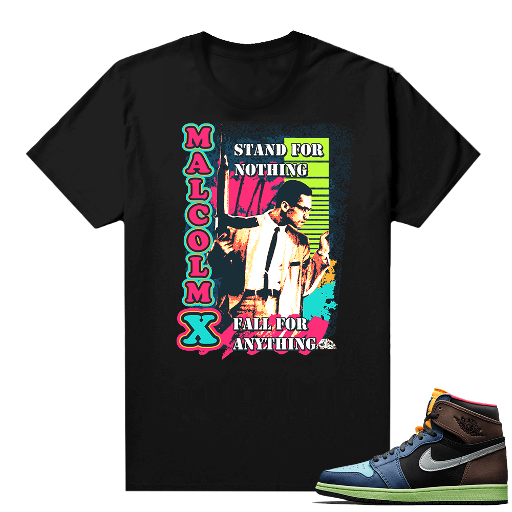 Jordan 1 Biohack sneaker tees shirts - Black - Malcolm X