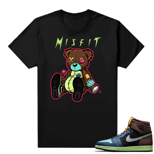 Jordan 1 Biohack sneaker tees shirts - Black - Misfit Sneaker Bear