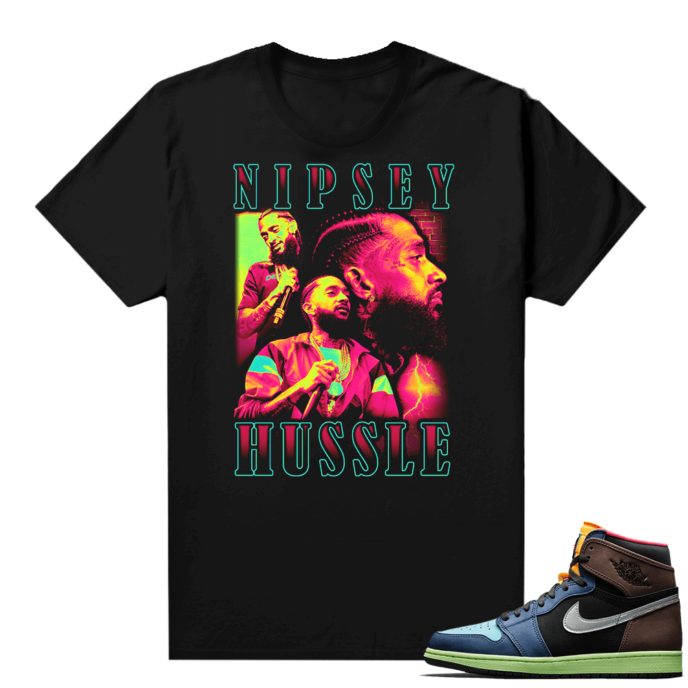 Jordan 1 Biohack sneaker tees shirts - Black - Nipsey Vintage Rap