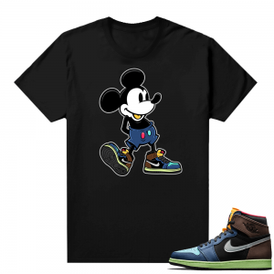 Jordan 1 Biohack sneaker tees shirts - Black - Sneakerhead Mickey