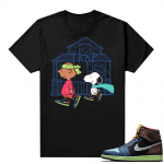 Jordan 1 Biohack sneaker tees shirts - Black - Snoopy Trap House