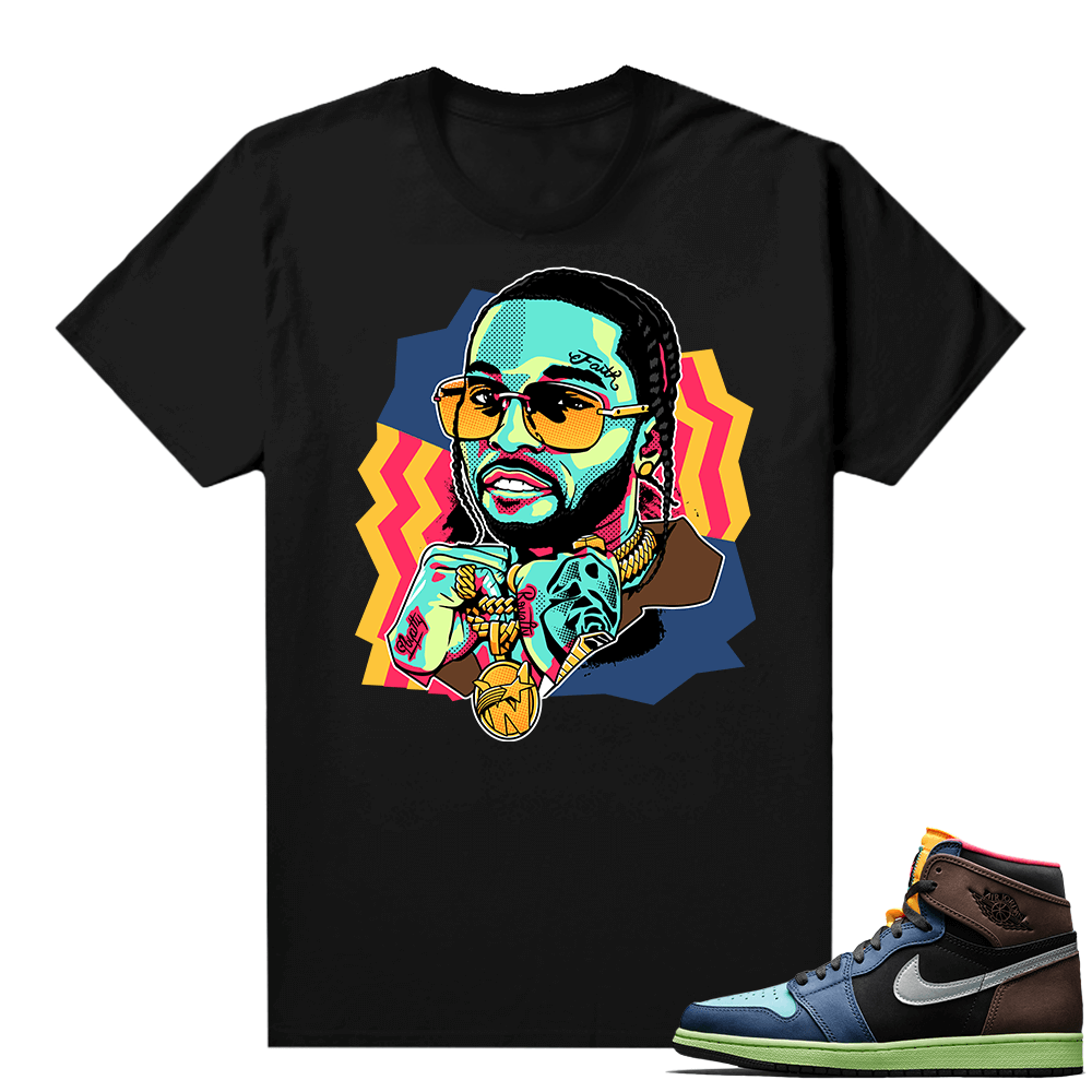 Jordan 1 Biohack sneaker tees shirts - Black - The Woo