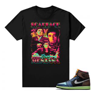 Jordan 1 Biohack sneaker tees shirts - Black - Tony Montana