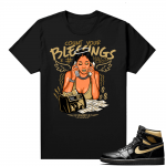 Jordan 1 Black Gold Metallic - Shirt - Black - Count Your Blessings