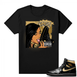 Jordan 1 Black Gold Metallic - Shirt - Black - OMG Sneakers