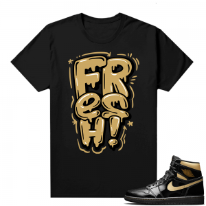 Jordan 1 Black Gold Metallic - Shirt Fresh