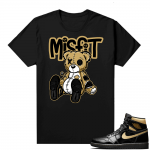 Jordan 1 Black Gold Metallic - Shirt Misfit Voodoo Bear