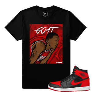 Match Banned 1s Jordan Retro | GOAT | Black T shirt