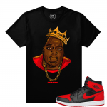 Match Banned 1s Jordan Retro | Biggie Dxpe Gods | Black T shirt