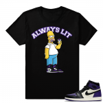 Jordan 1 Court Purple Always Lit Shirt | Black shirt