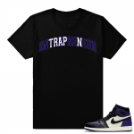 Jordan 1 Court Purple sneaker shirt | TRAP'N | Black Shirt