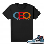 Jordan 1 Mid Fearless Facetasm shirt black - CEO Society