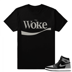 Jordan 1 Retro t shirts Match Shadow 1  Woke  Black Tee