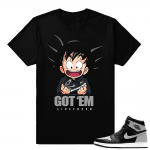 Jordan 1 Shadows matching tee shirt  Goku Got Em  Black Tee