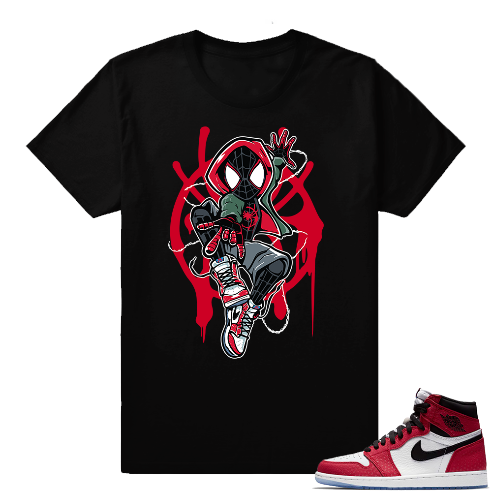 Jordan 1 Spider-man | Into the Verse Spidey | Black shirt