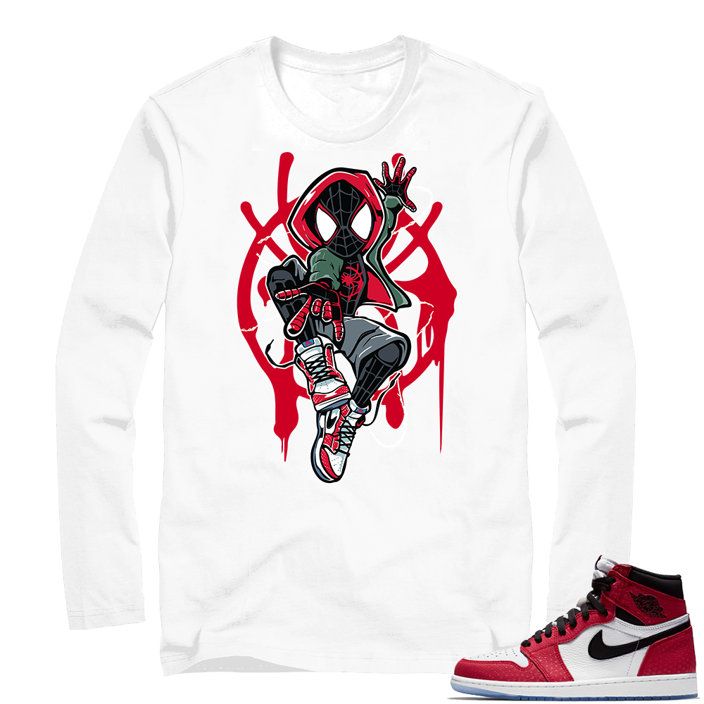 Jordan 1 Spider-man | Into the Verse Spidey | White Long Sleeve shirt