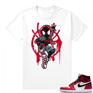 Jordan 1 Spider-man | Into the Verse Spidey | White shirt