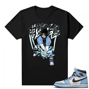 Jordan 1 University Blue shirt Black Sasuki