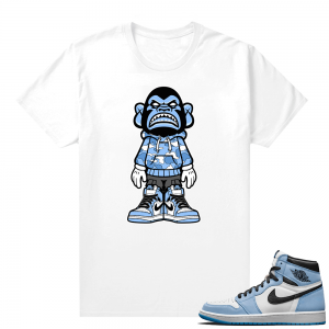 Jordan 1 University Blue shirt White Sneakerhead Ape