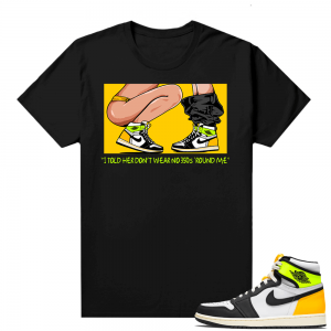 Jordan 1 Volt Gold matching shirt - Black - No 350s