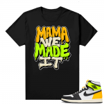 Jordan 1 Volt Gold shirts - Black - MAMA Bubble Drip