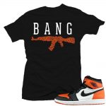 Jordan 1 Shattered Backboard shirts to match 'AK Roses' Black Sneaker Tees shirt