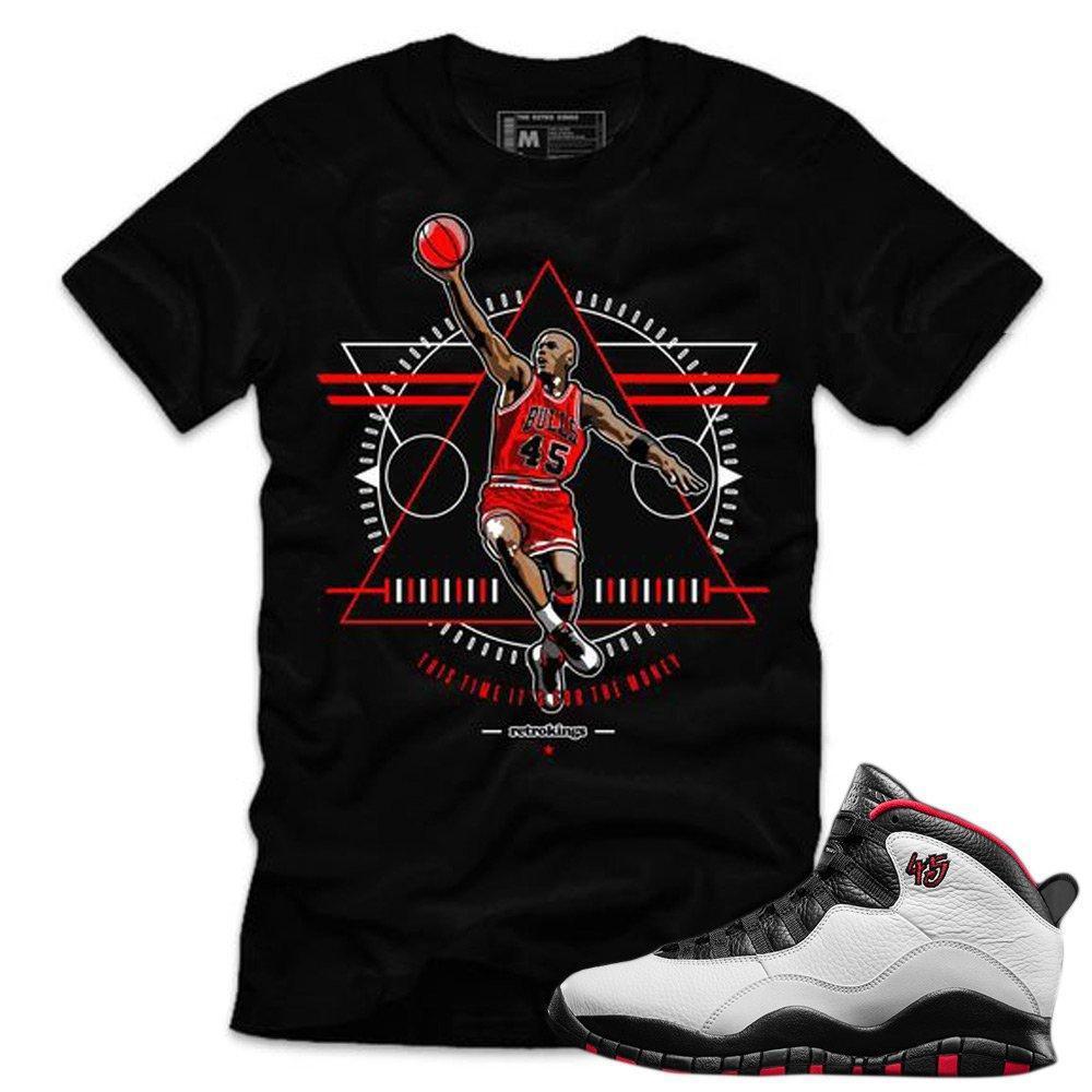 Double Nickel 10s matching shirts | 'MJ 45 Dunk' sneaker tees shirt Black