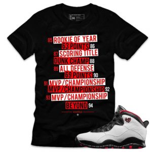 Jordan 10 Double Nickel shirts 'Beyond' Black sneaker tees shirt