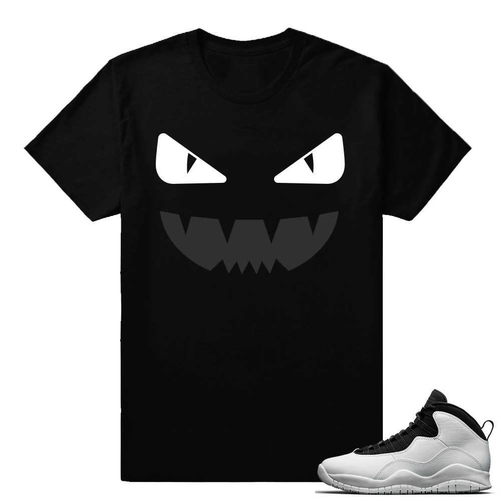 Im Back 10s matching sneaker tee shirts  Designer Monster  Black t shirt