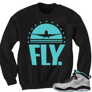 Lady Liberty 10s matching sneaker tees shirts |Fly Crewneck Black| Streetwear Online