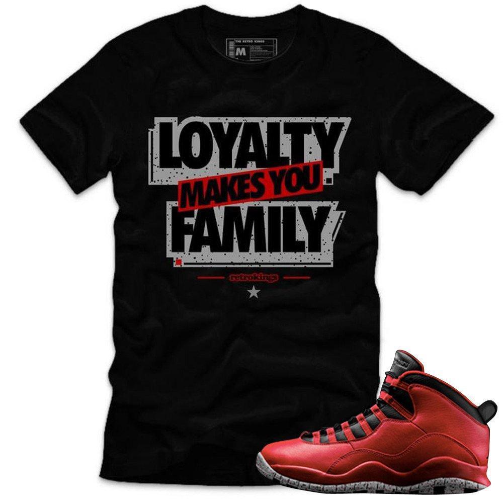 Bulls over Broadway 10s matching sneaker tees shirts |Loyalty Sneaker Tee BLACK | Streetwear Online