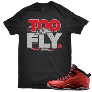 Bulls over Broadway 10s matching sneaker tees shirts |Too Fly Sneaker Tee Black | Streetwear Online