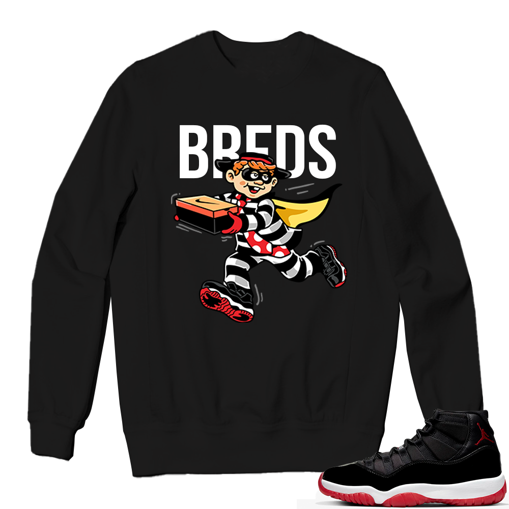 Jordan 11 Bred Sweatshirts black - Breds Heist