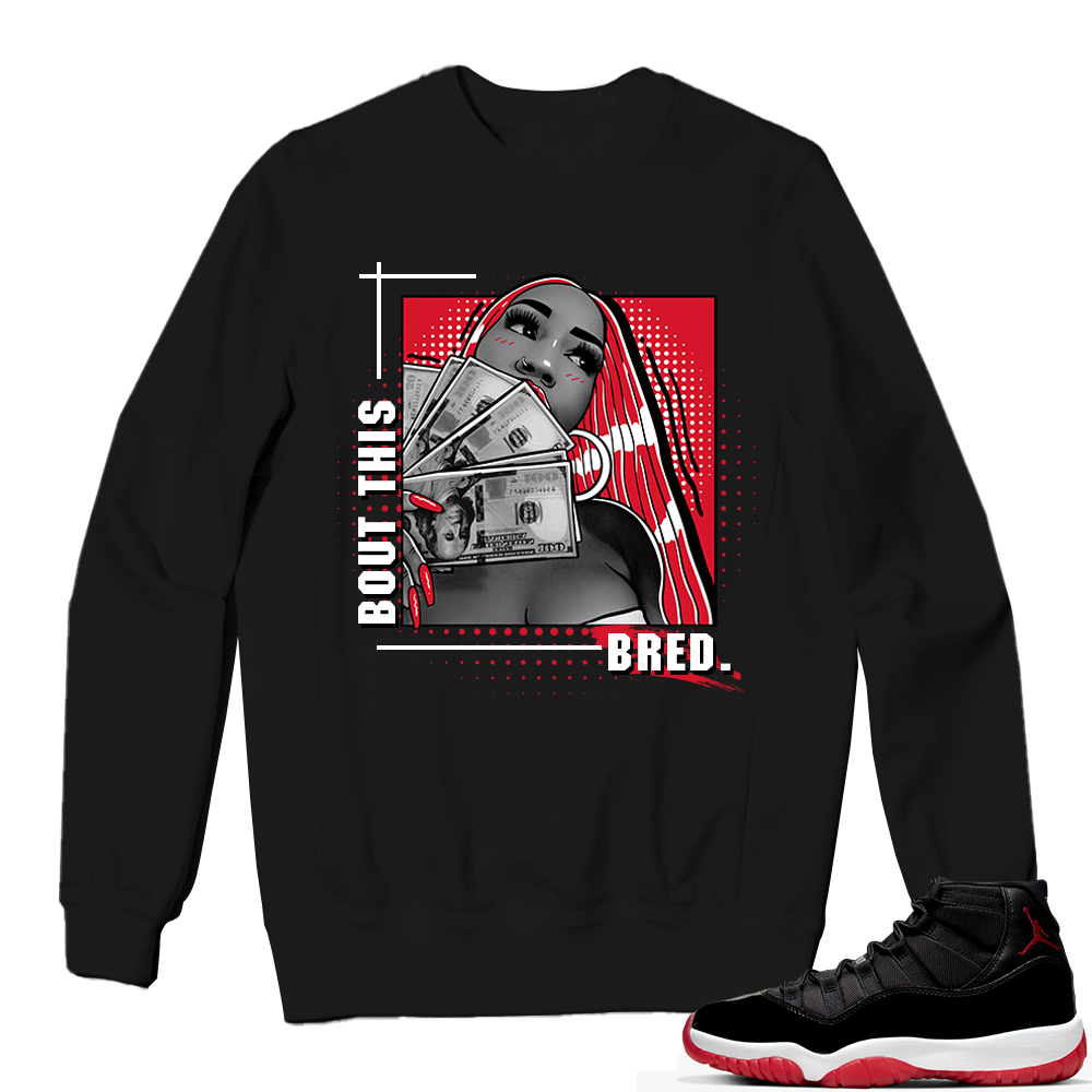 Jordan 11 Bred Sweatshirts black - Bout This Bred