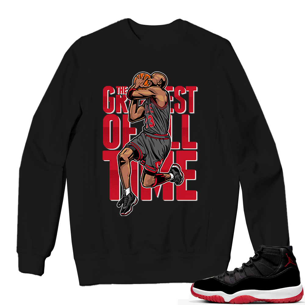 Jordan 11 Bred Sweatshirts black - Greatest