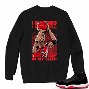 Jordan 11 Bred Sweatshirts black - In My Sleep