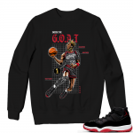 Jordan 11 Bred Sweatshirts black - Inside the Goat