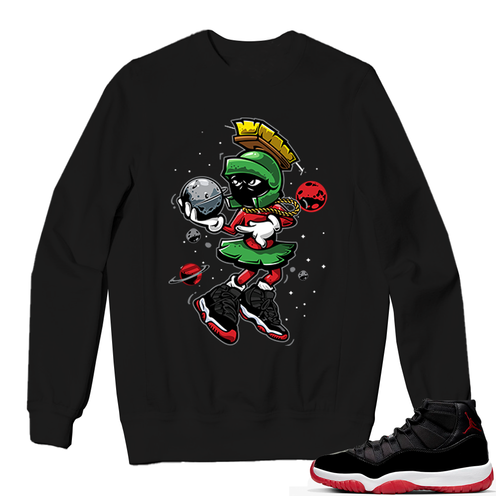 Jordan 11 Bred Sweatshirts black - Martian Destroy