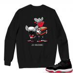 Jordan 11 Bred Sweatshirts black - Sneaker Heist