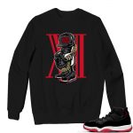 Jordan 11 Bred Sweatshirts black - Sneakerhead 11